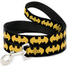 Dog Leash - Bat Signal-1 Black/Yellow