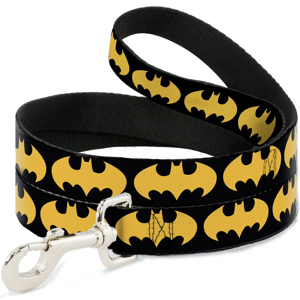 Dog Leash - Bat Signal-1 Black/Yellow 