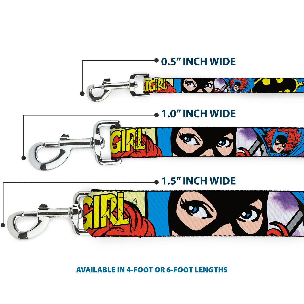 Dog Leash - BATGIRL in Action w/Face CLOSE-UP 