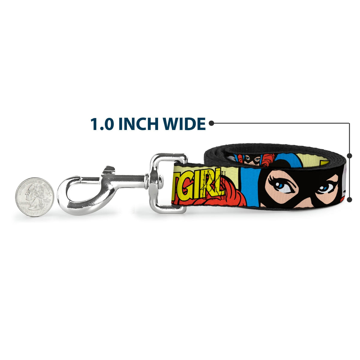 Dog Leash - BATGIRL in Action w/Face CLOSE-UP 