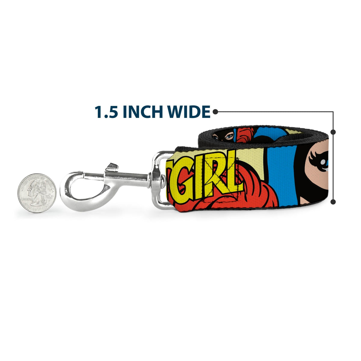 Dog Leash - BATGIRL in Action w/Face CLOSE-UP 