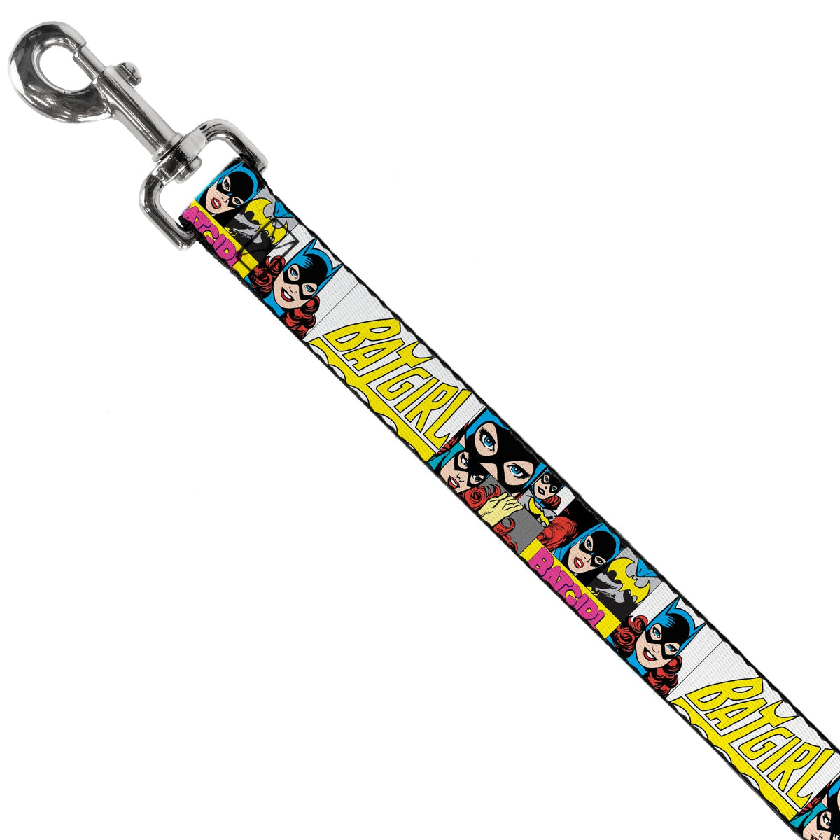 Dog Leash - BATGIRL Panels Yellow/Pink 