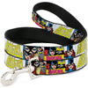 Buckle-Down DC Batgirl Panels Yellow/Pink Dog Leash