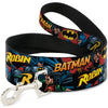 Buckle-Down DC Batman & Robin in Action Burgundy Dog Leash