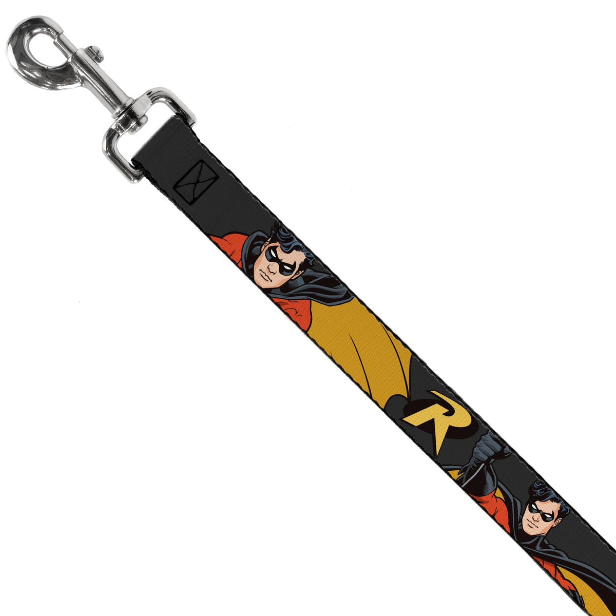Dog Leash - ROBIN Red/Black Poses Gray 
