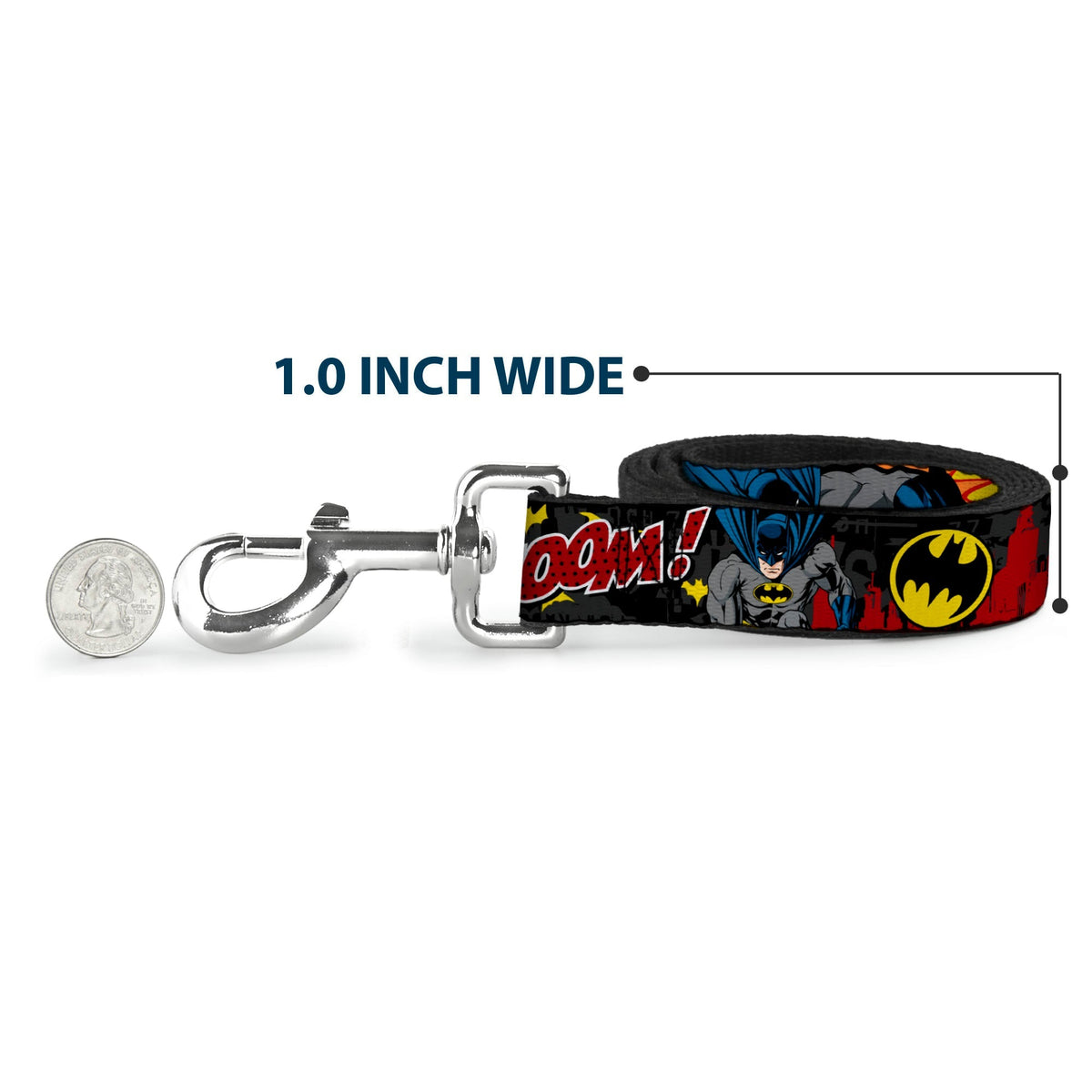 Dog Leash - Batman in Action WHOOM! Red Skyline 