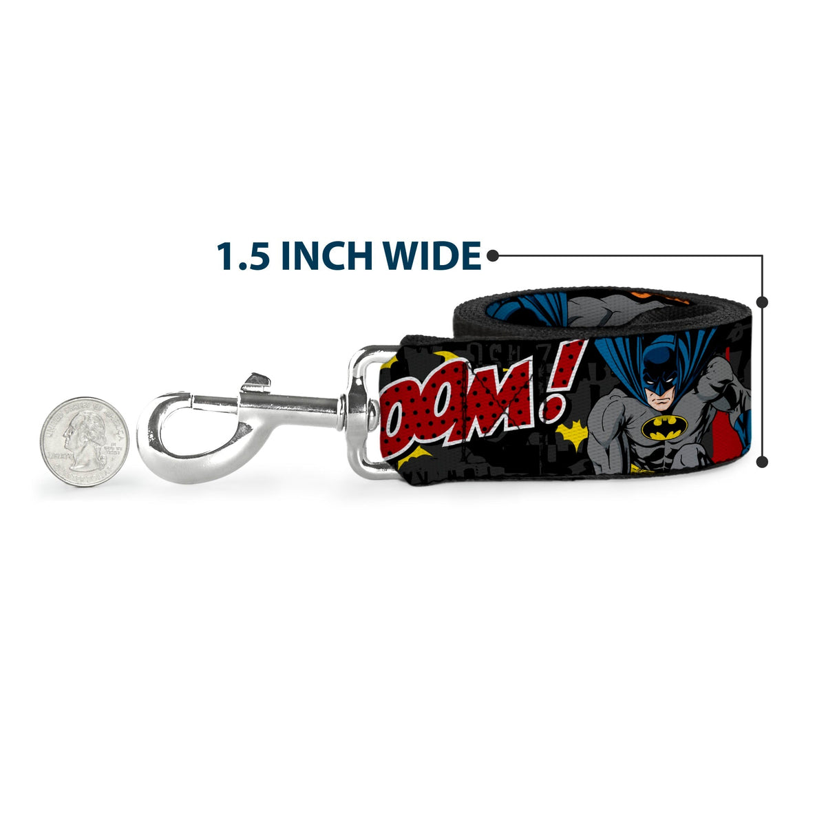 Dog Leash - Batman in Action WHOOM! Red Skyline 
