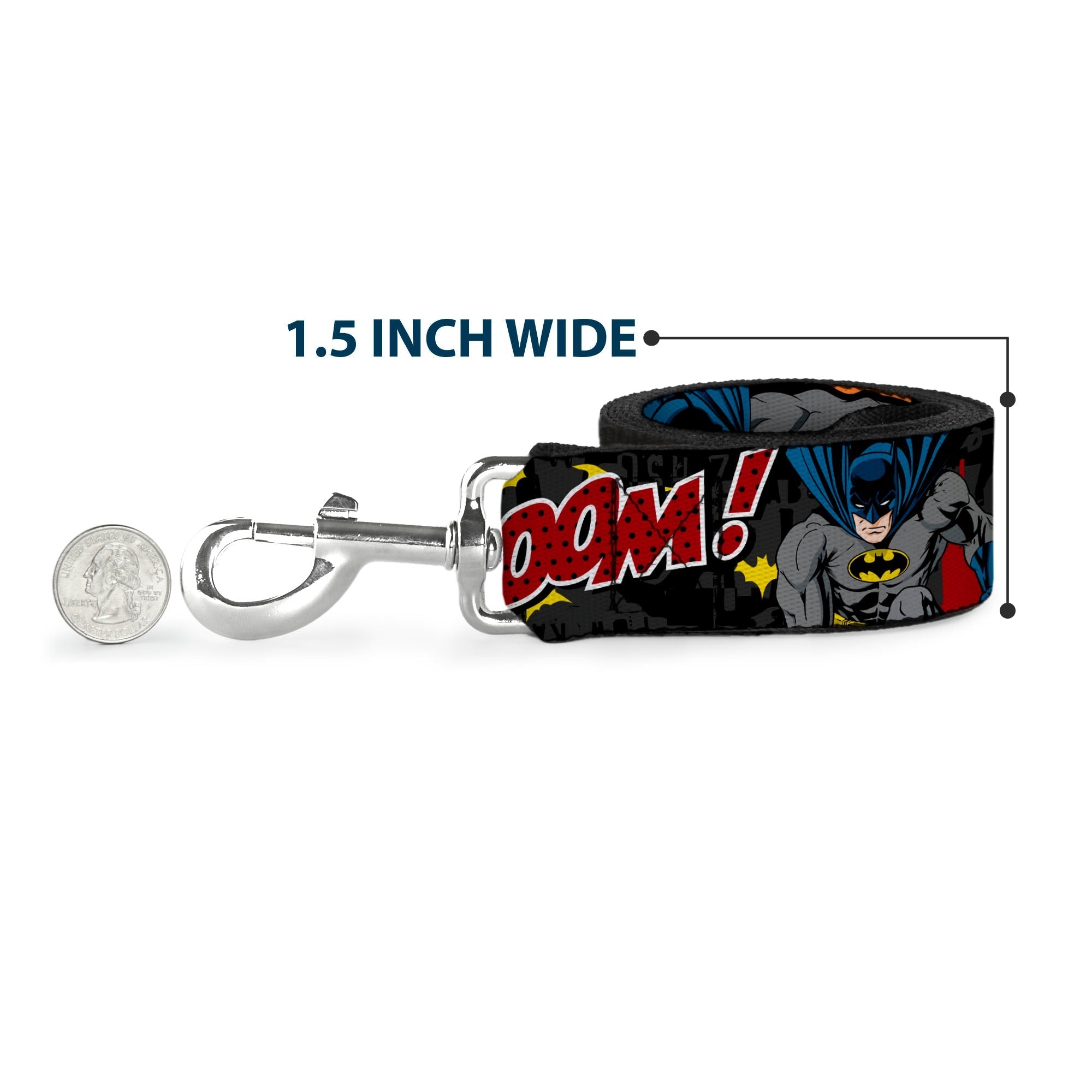 Dog Leash - Batman in Action WHOOM! Red Skyline 