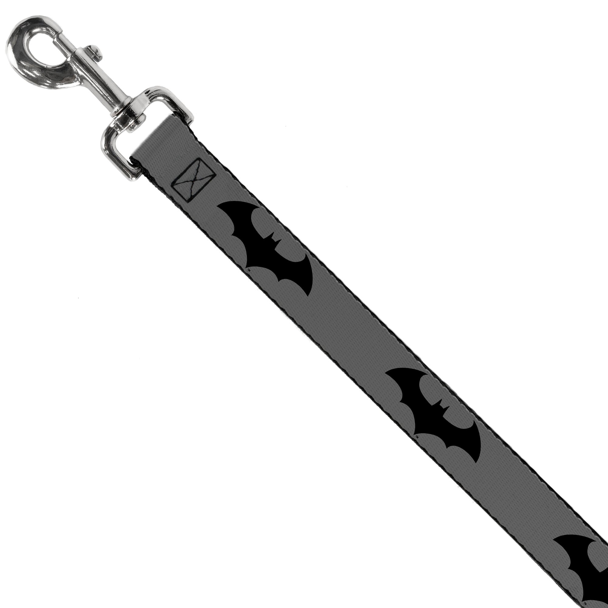 Dog Leash - Retro Bat Logo Gray/Black - HT Animal Supply