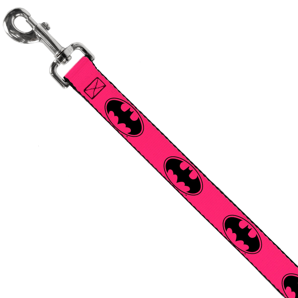 Dog Leash - Bat Signal-3 Fuchsia/Black/Fuchsia 