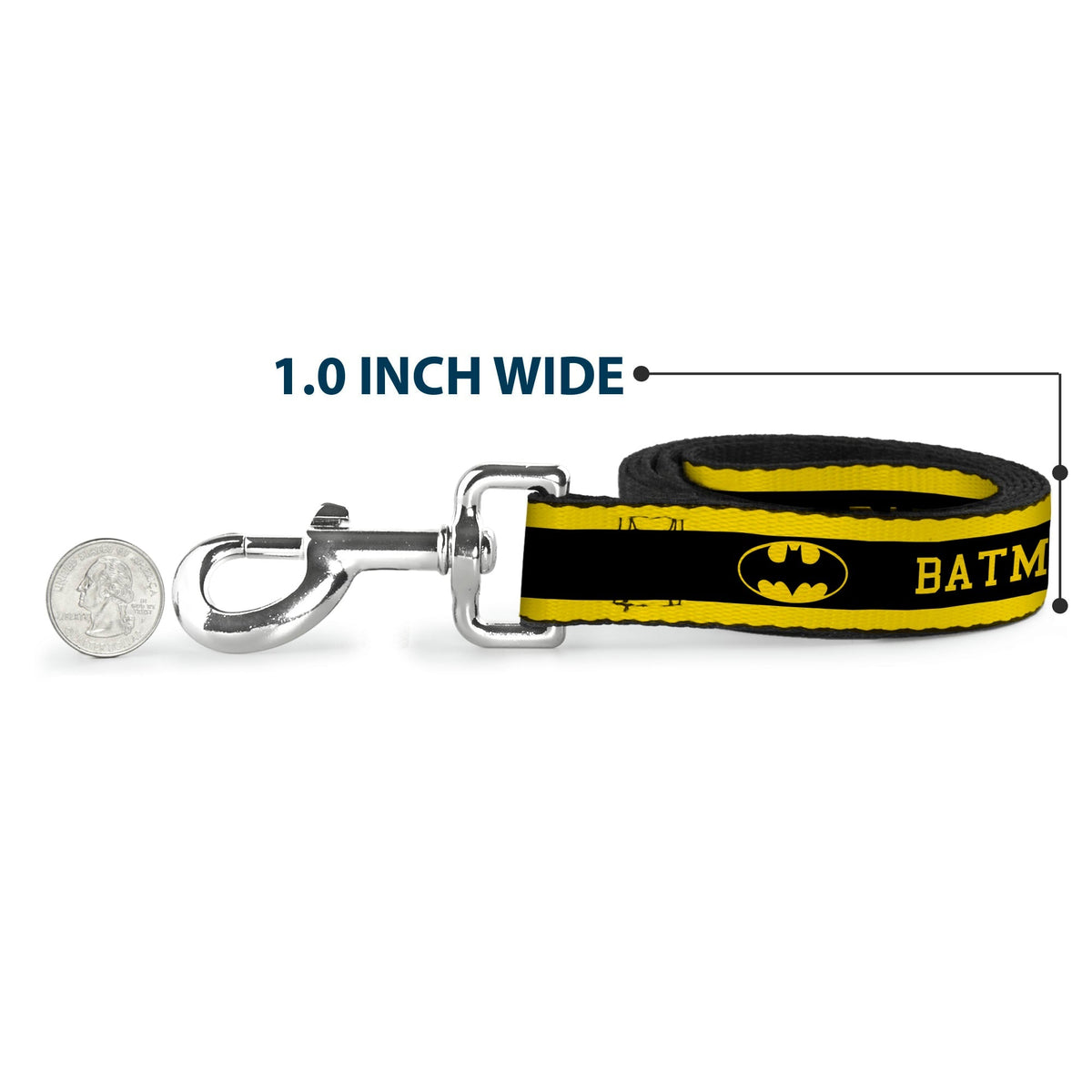Dog Leash - BATMAN/Logo Stripe Yellow/Black 
