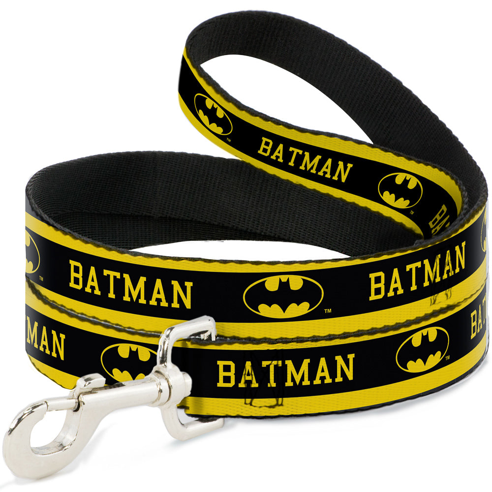 Dog Leash - BATMAN/Logo Stripe Yellow/Black 