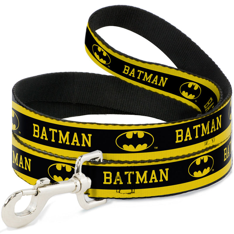 Dog Leash - BATMAN/Logo Stripe Yellow/Black 