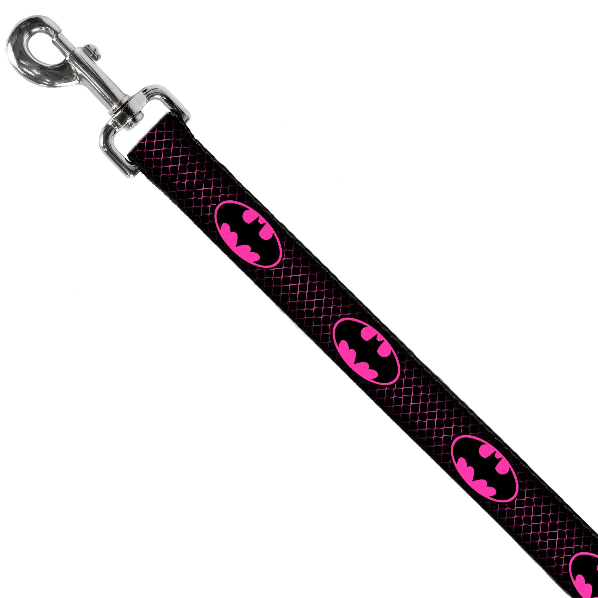 Dog Leash - Batman Shield/Chainlink Black/Hot Pink