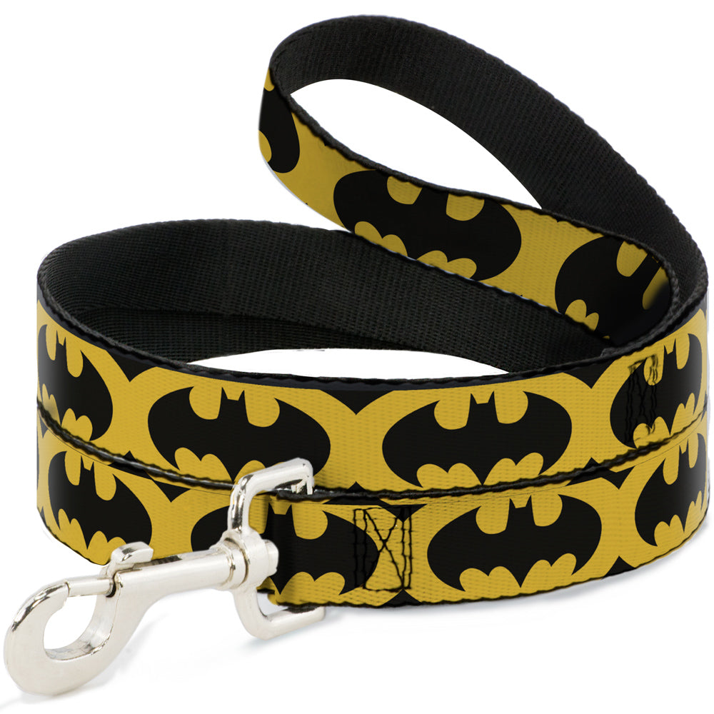 Dog Leash - Bat Signal-5 Black/Yellow/Black 
