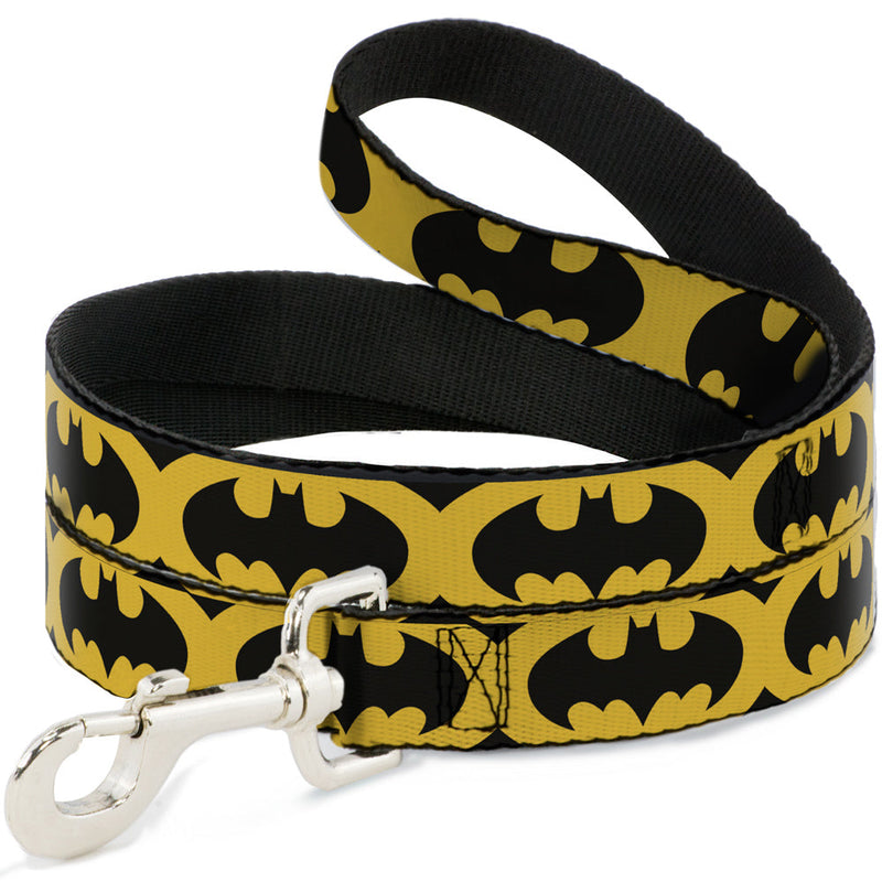 Dog Leash - Bat Signal-5 Black/Yellow/Black 