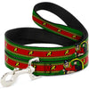 Buckle-Down DC Robin Action Pose & "R" Logo Stripe Dog Leash