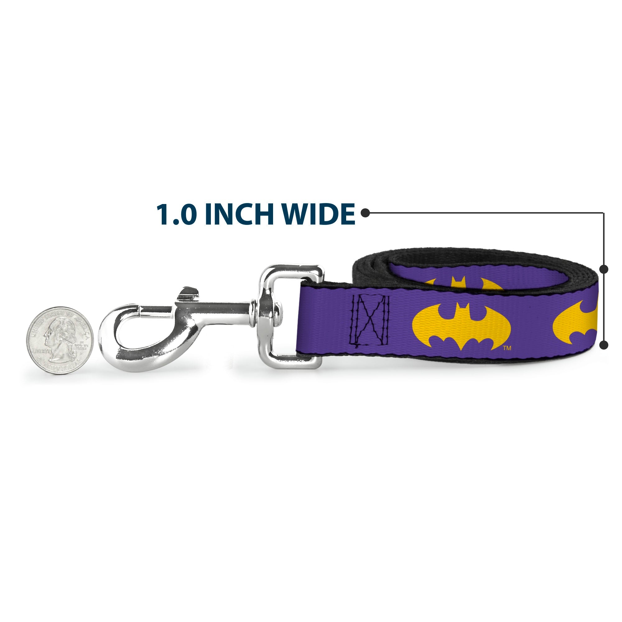 Dog Leash - Batman Signal Purple/Yellow - HT Animal Supply