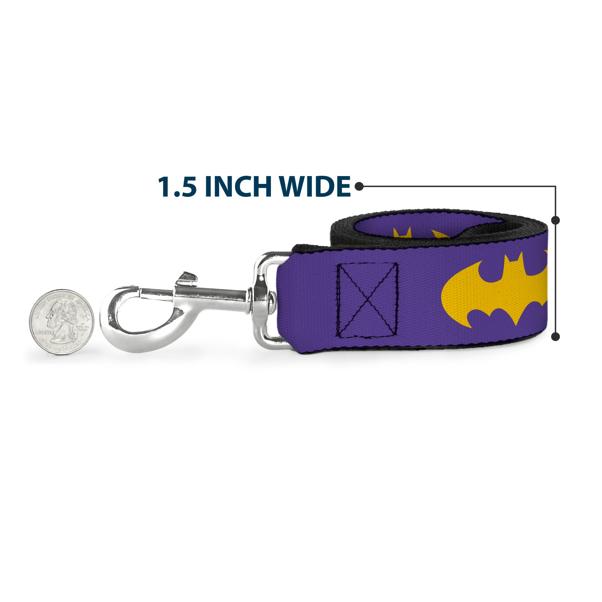 Dog Leash - Batman Signal Purple/Yellow - HT Animal Supply