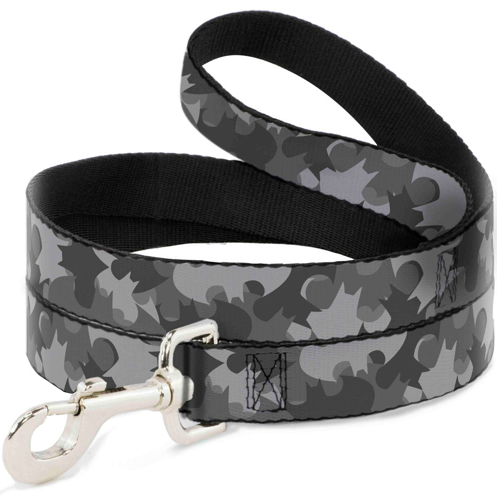 Dog Leash - Bat Signal Stacked Black/Grays 