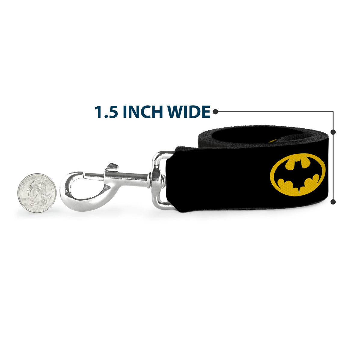 Dog Leash - Batman 1989 Logo Black/Yellow 