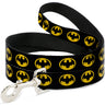 Dog Leash - Batman 1989 Logo Black/Yellow