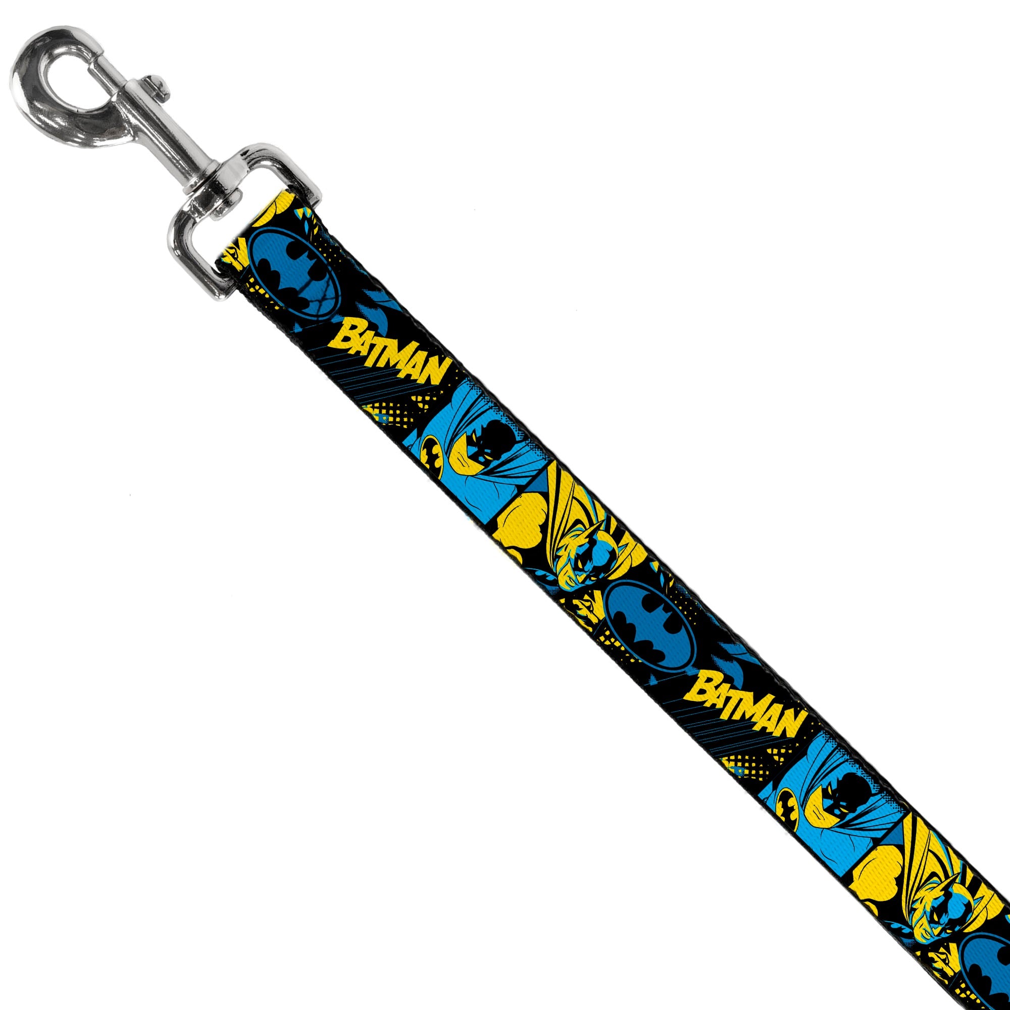 Dog Leash - BATMAN Poses and Logo Collage Black/Blue/Yellow - HT Animal Supply