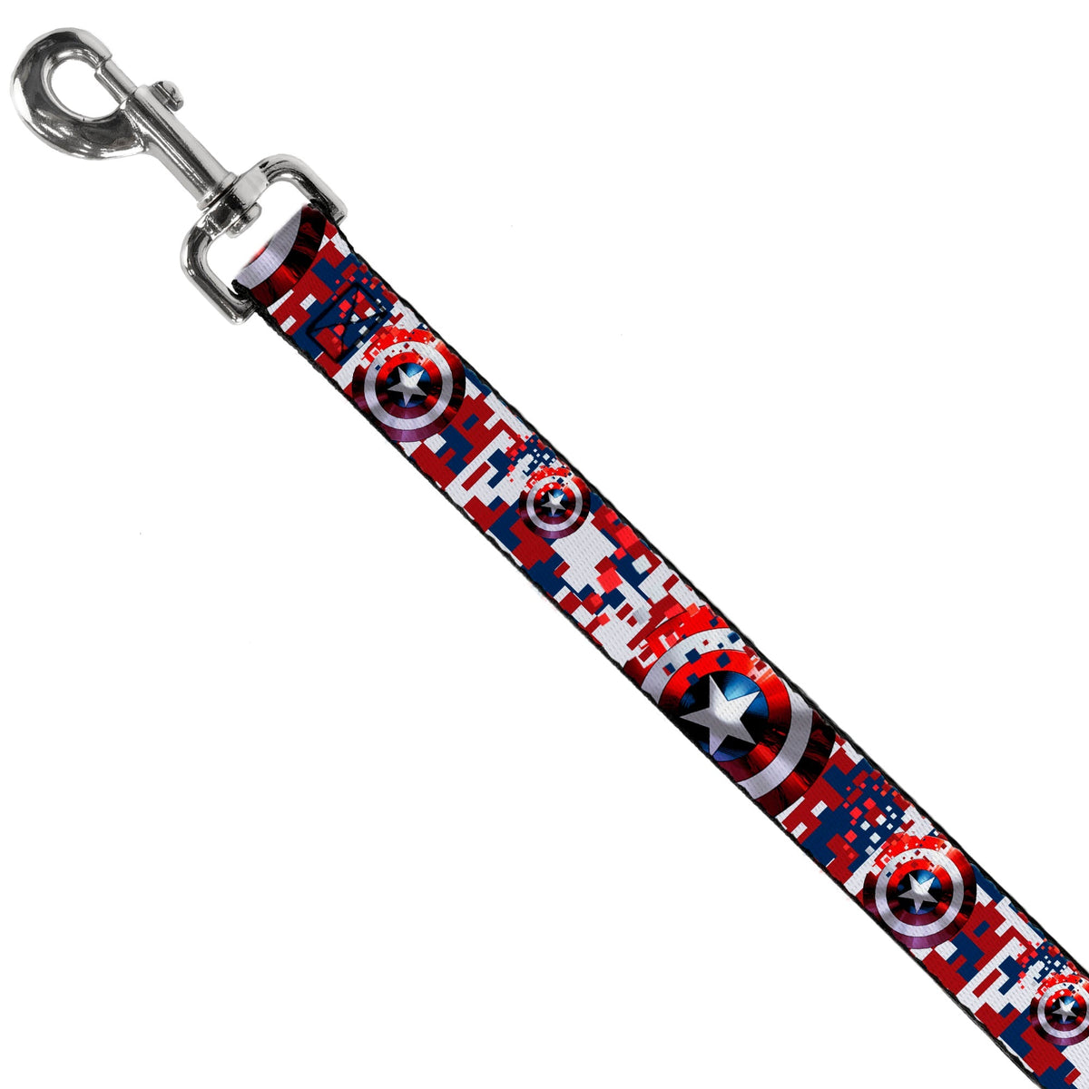Dog Leash - Captain America Shield Digital Camo Blue/White/Red 