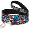 Buckle-Down Marvel Captain America 2-Poses & Comic Blocks Dog Leash
