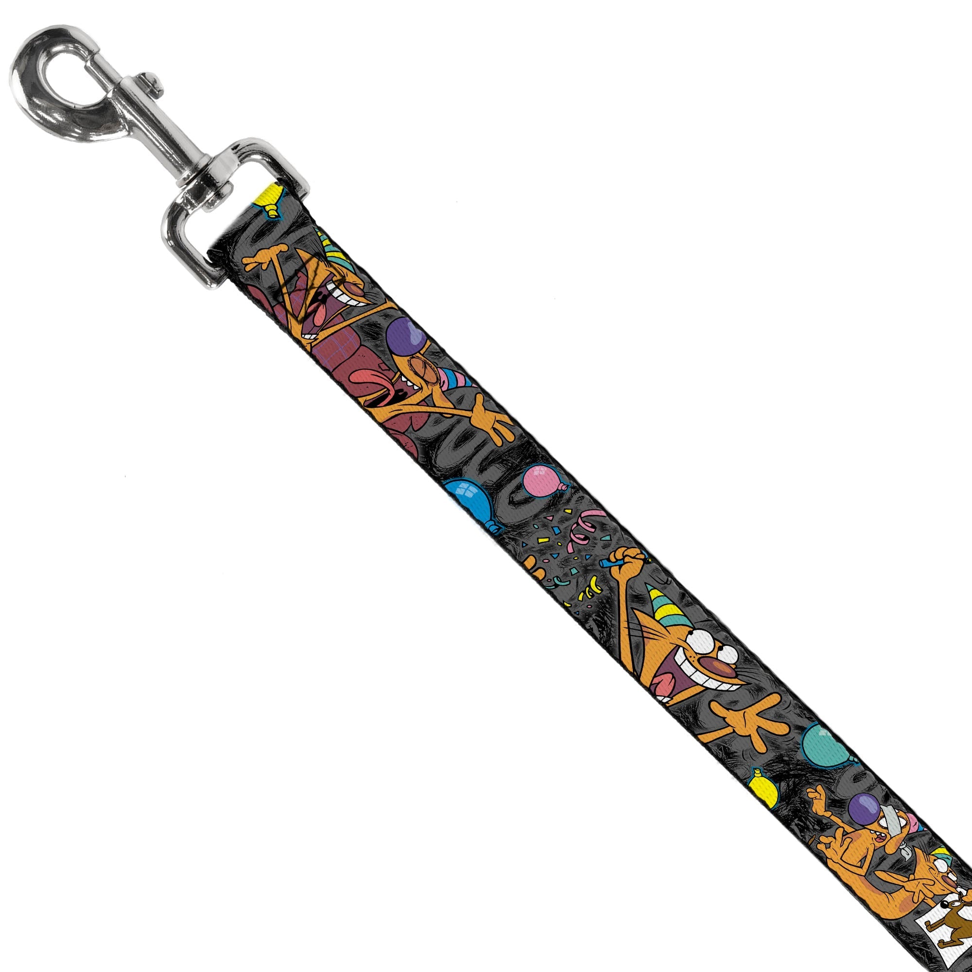 Dog Leash - CatDog Party/Balloons/CATDOG Logo Gray/Black/Multi Color 