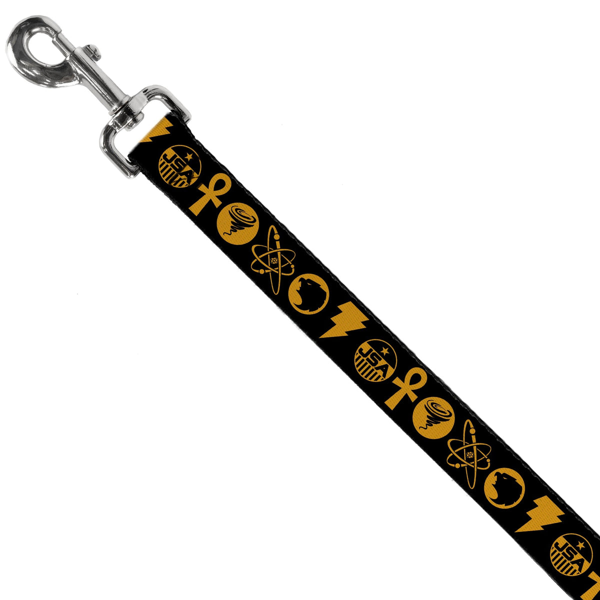 Dog Leash - Black Adam Justice Society Icons Black/Orange 