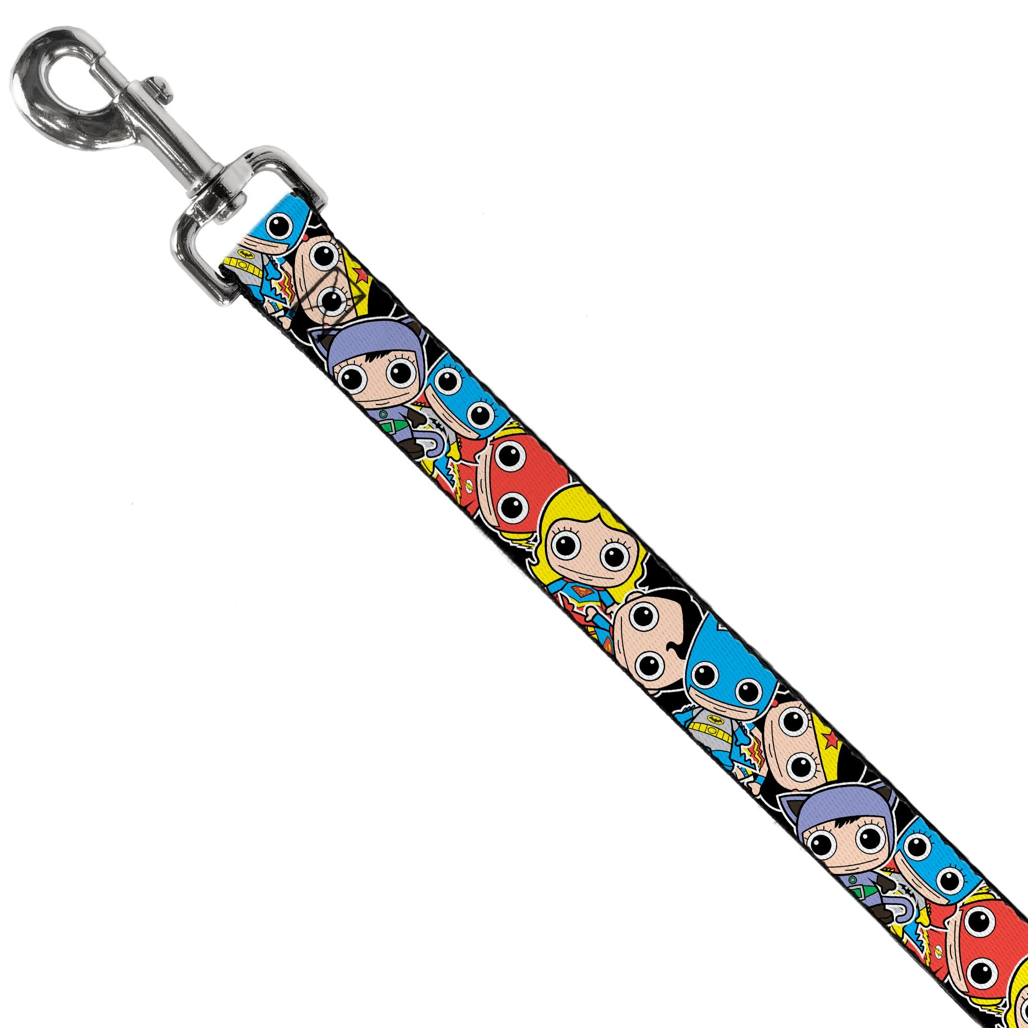 Dog Leash - DC Mini Group Stacked Black