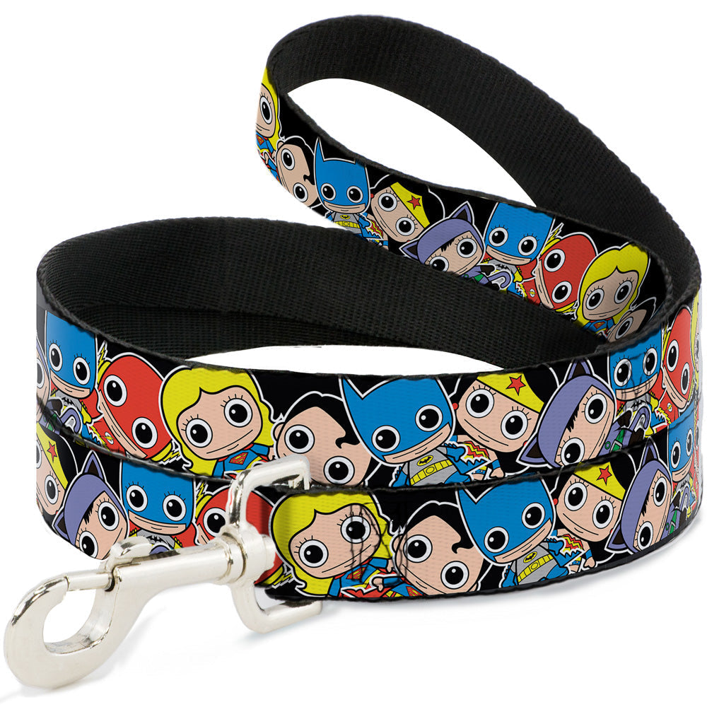 Dog Leash - DC Mini Group Stacked Black 