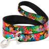 Dog Leash - DORA THE EXPLORER Dora Poses/Floral Collage Orange/Pink