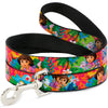 Buckle-Down Dora the Explorer Dora Poses & Floral Collage Dog Leash