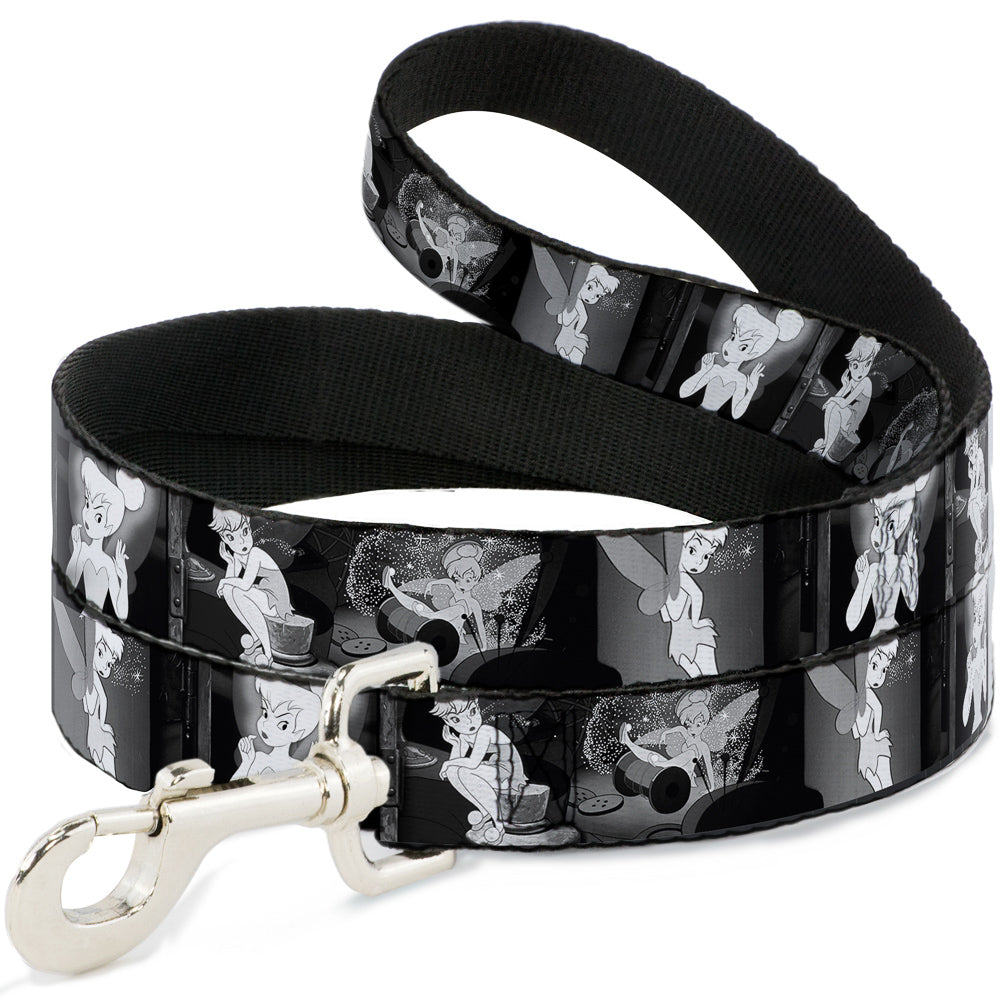 Dog Leash - Tinker Bell Scenes Black/White 