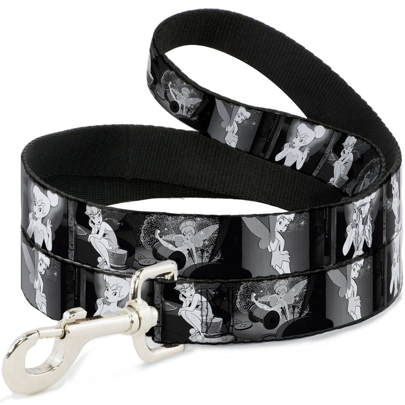 Dog Leash - Tinker Bell Scenes Black/White 