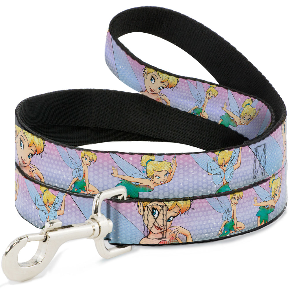 Dog Leash - Tinker Bell Poses Purple/Pink Fade 