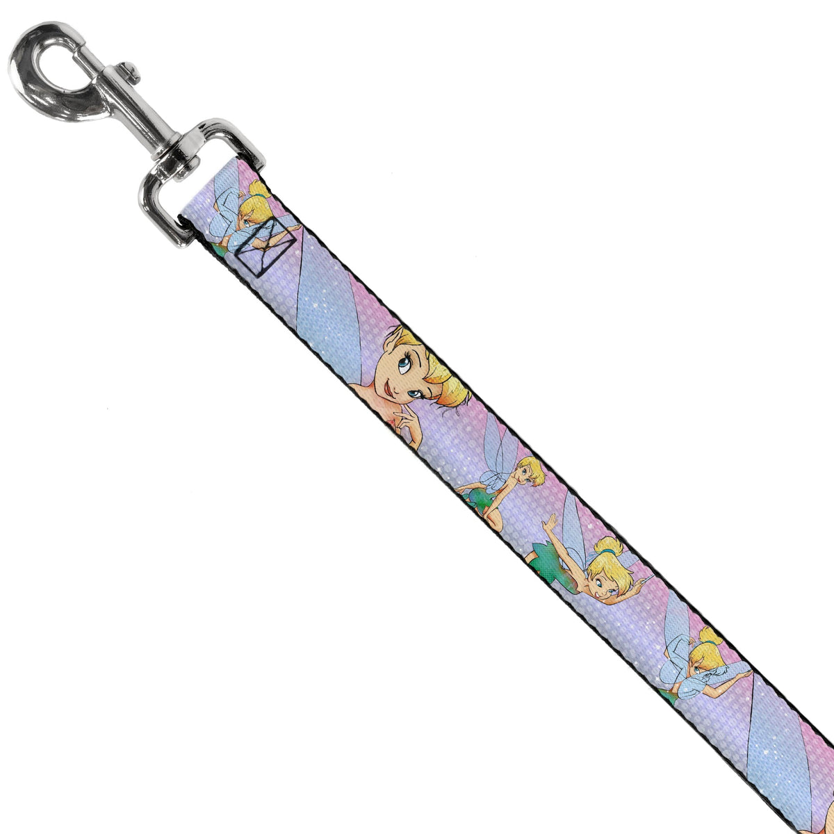 Dog Leash - Tinker Bell Poses/Flowers/Stars/Skull Purple 