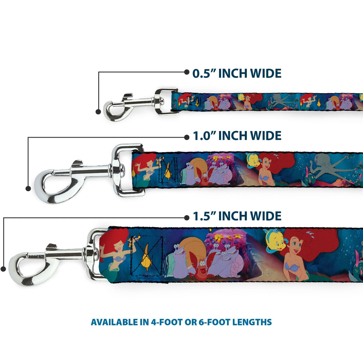Dog Leash - Ariel, Sebastian & Flounder Scene 