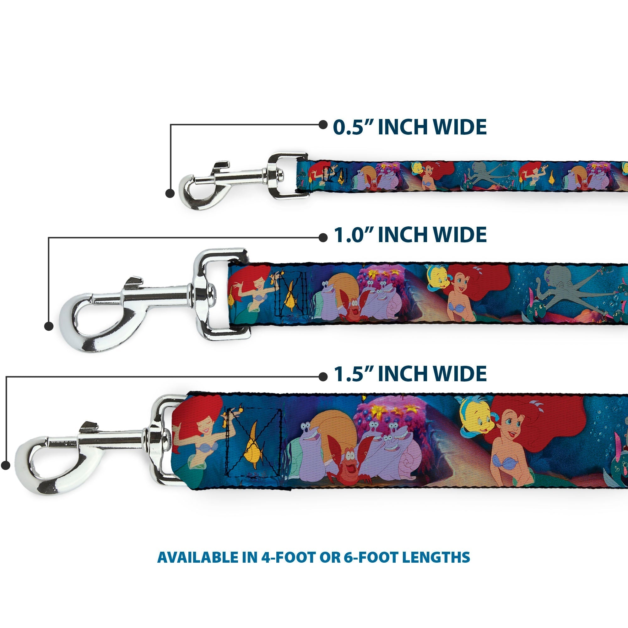 Dog Leash - Ariel, Sebastian & Flounder Scene 