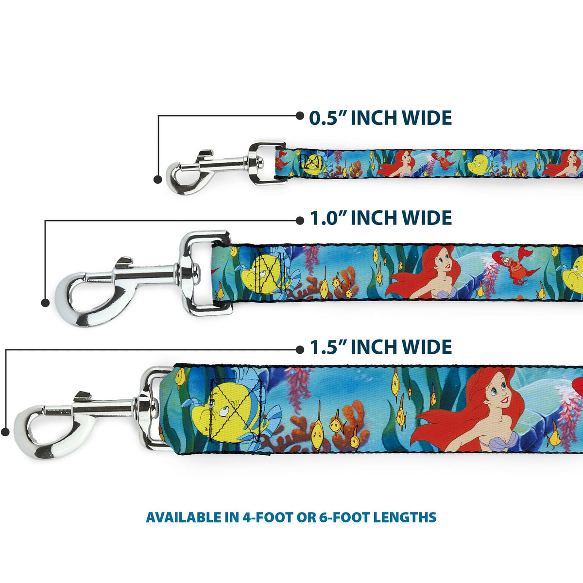 Dog Leash - Ariel, Sebastian & Flounder Scene2 