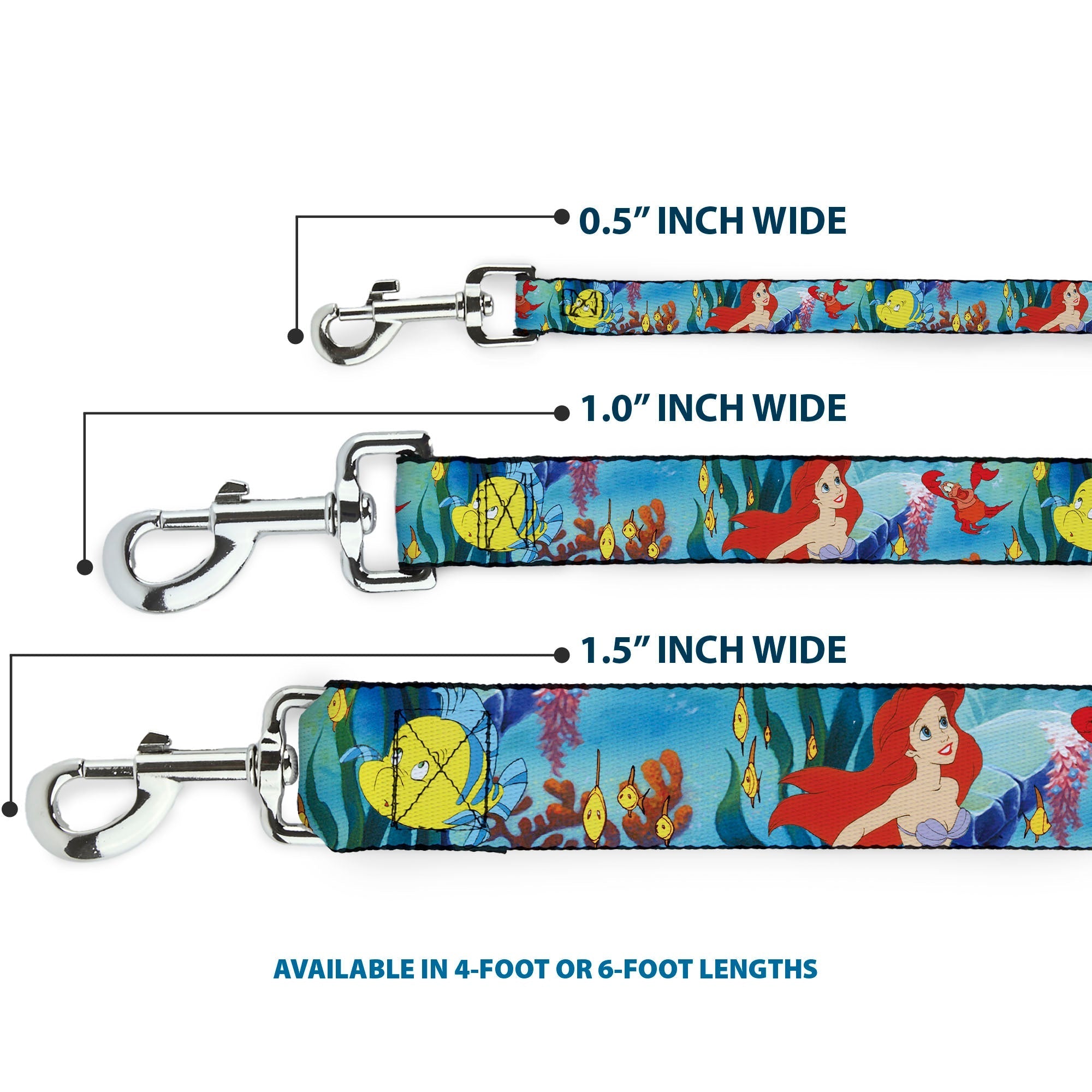 Dog Leash - Ariel, Sebastian & Flounder Scene2 
