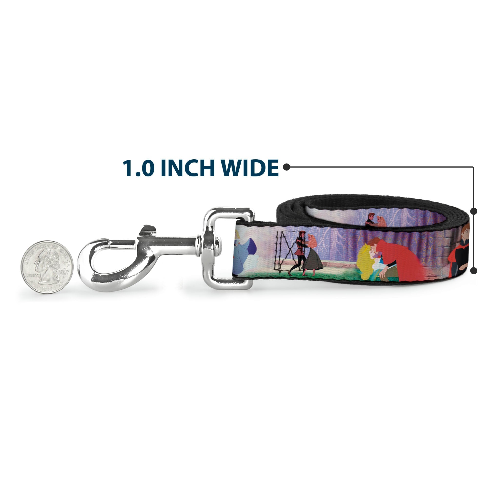 Dog Leash - Beauty & the Beast Stained Glass Scenes 