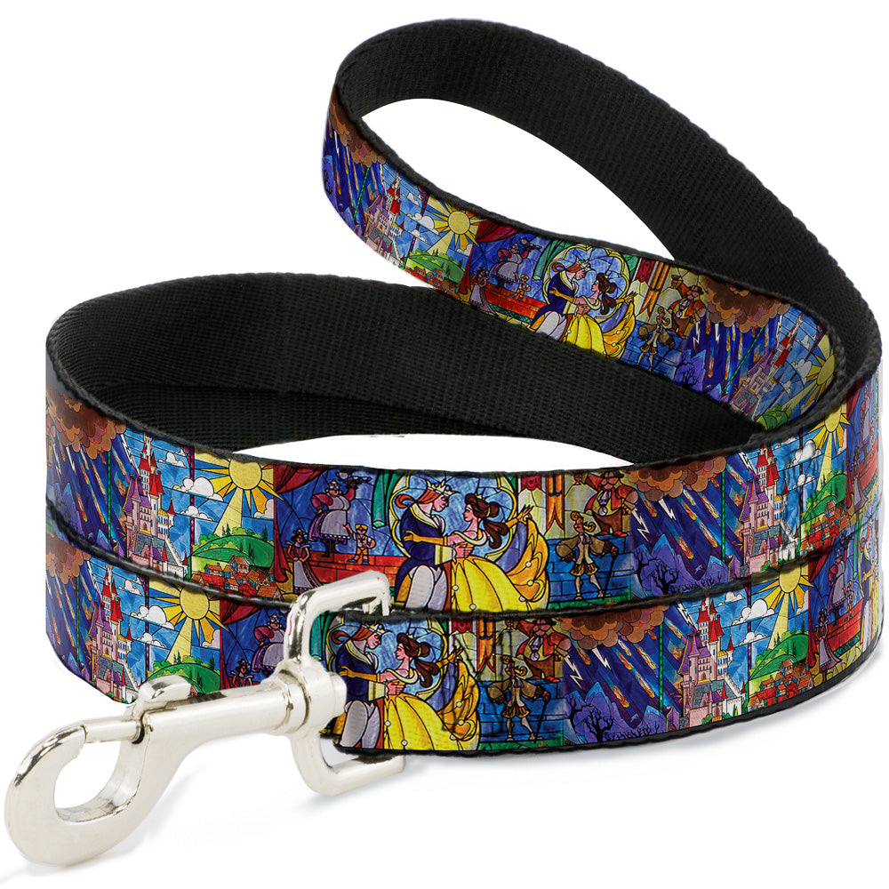 Dog Leash - Beauty & the Beast Stained Glass Scenes 