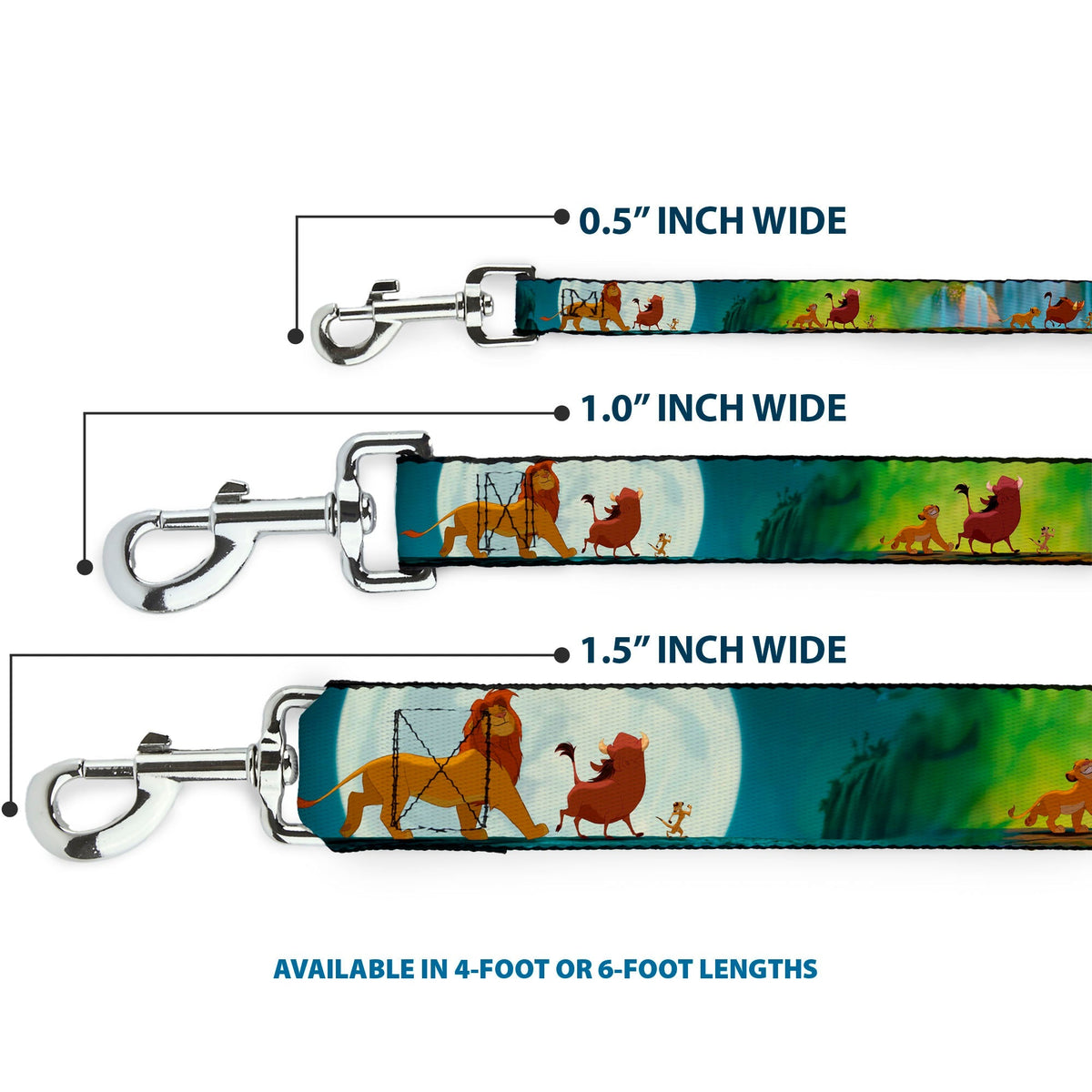 Dog Leash - Mufasa & Simba JUST CANT WAIT TO BE KING/Family Silhouette 