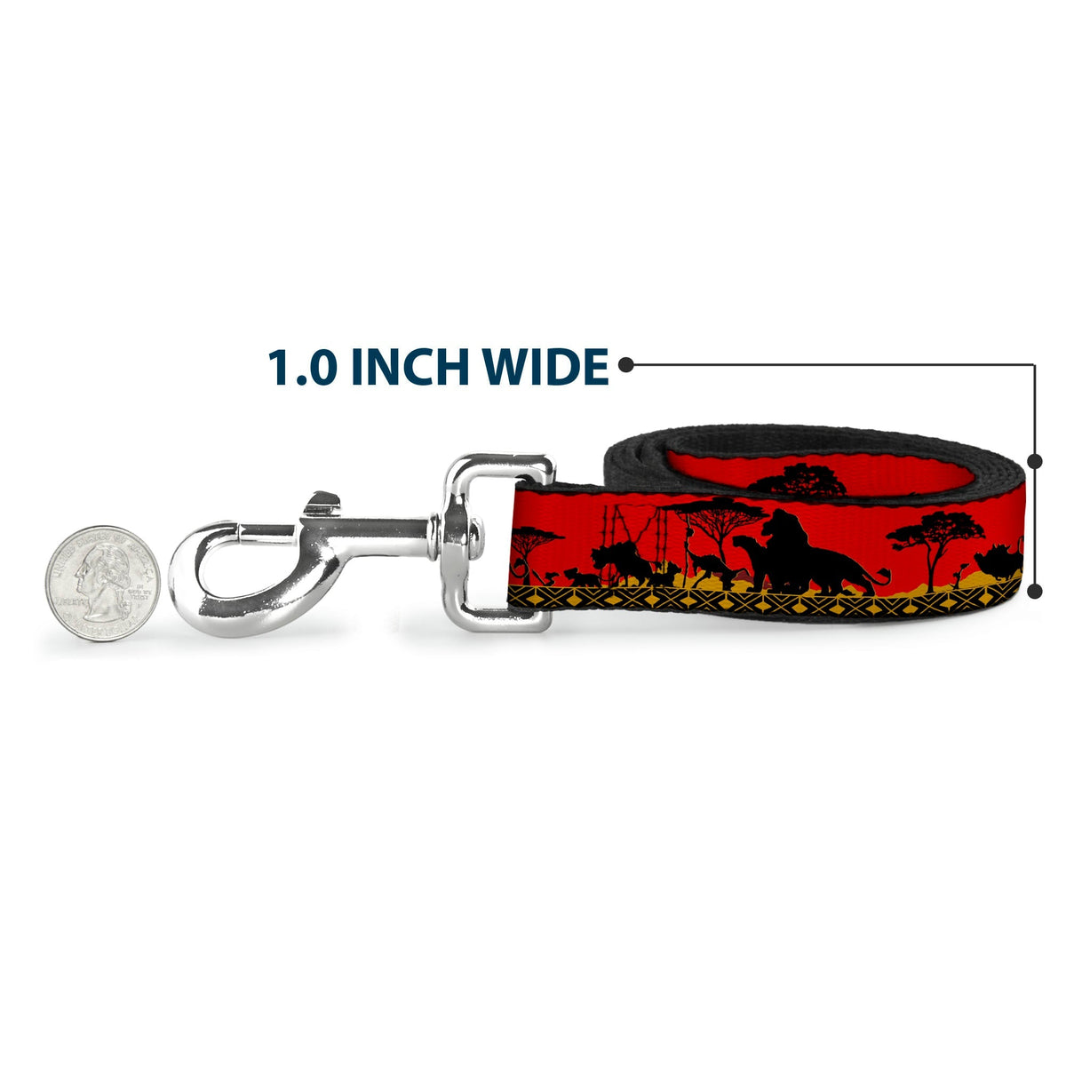 Dog Leash - Oogie Boogie Silhouette Poses Gray/Black 