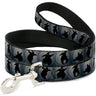Dog Leash - Oogie Boogie Silhouette Poses Gray/Black