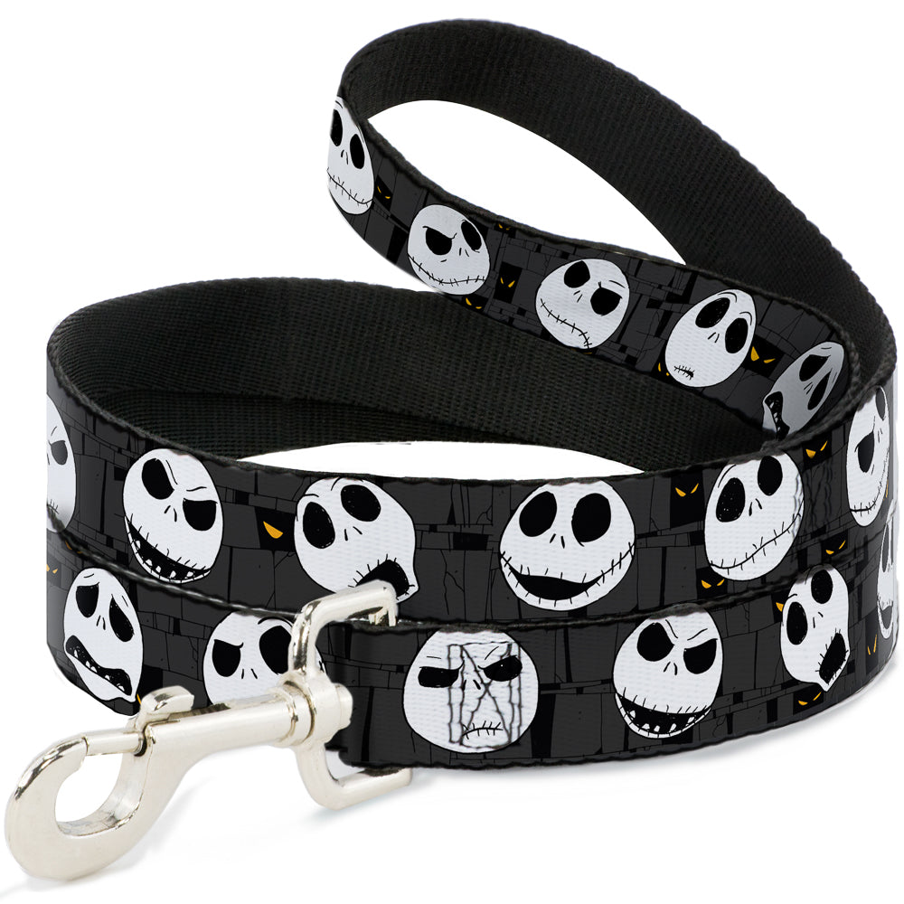 Dog Leash - Nightmare Before Christmas Jack Expressions Gray 