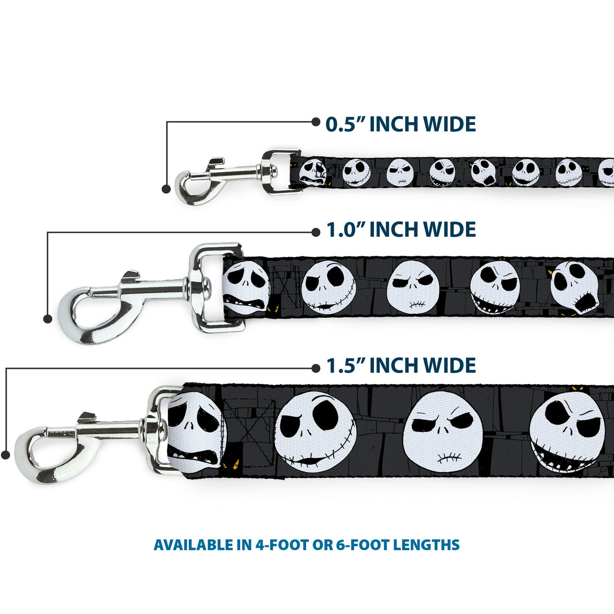 Dog Leash - NBC Jack Expressions/Halloween Elements Gray 